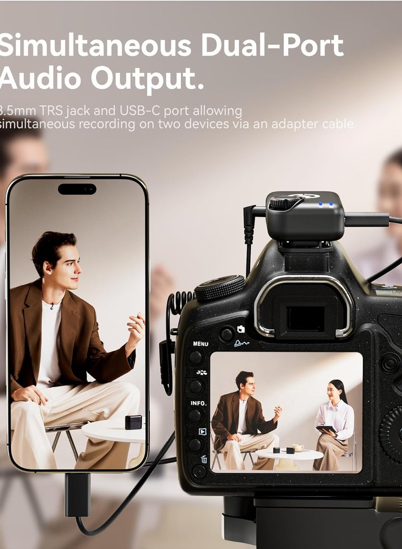 Hollyland Holyland Lark M2S Ultimate Combo Wireless Lavalier Microphone (Camera RX + Lightning RX) for iPhone/Camera/Android/PC, Built-in Mic, Titanium Clip Noise Cancelling, Vlogging, Interviews, Creation - Image 4