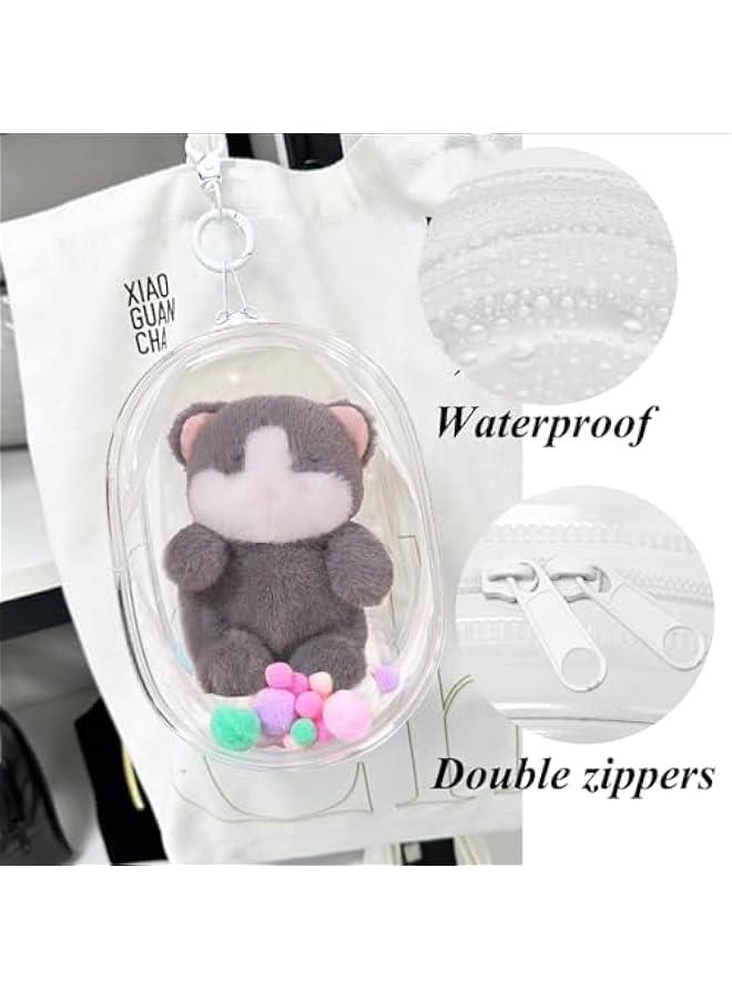 Clear Figure Display Bag with Keychain Blind Box Case Carrying Bag Keychain Pouch Charms for Collectibles  - Image 3
