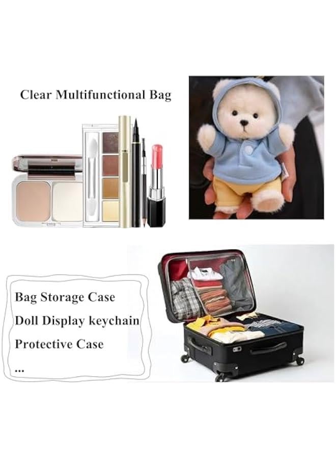 Clear Figure Display Bag with Keychain Blind Box Case Carrying Bag Keychain Pouch Charms for Collectibles  - Image 5