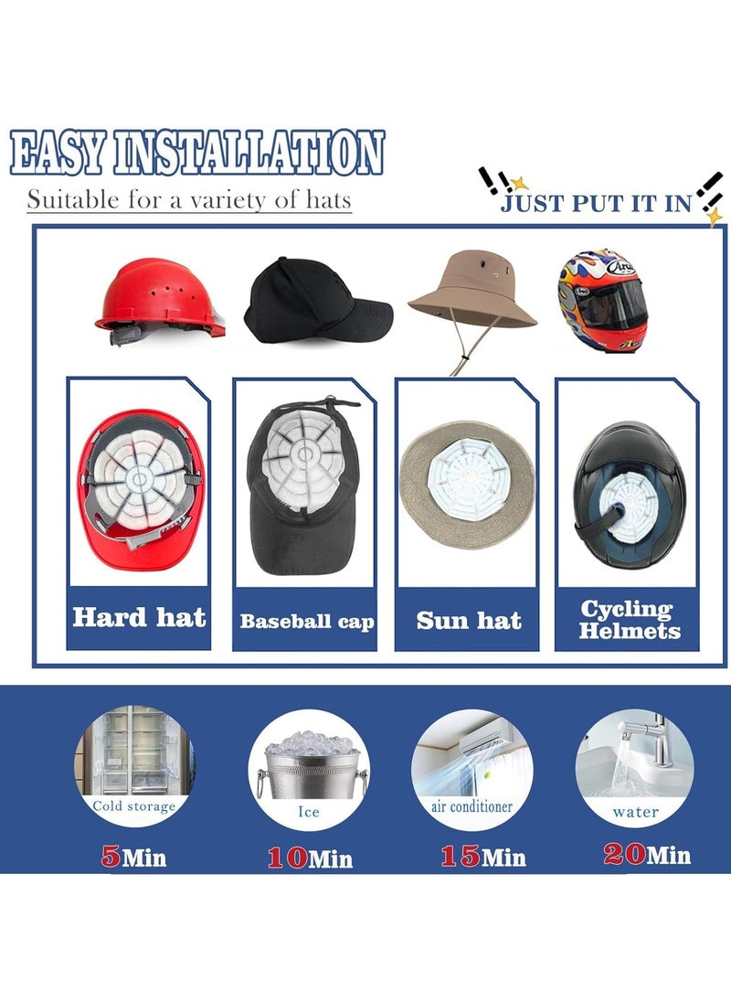 Ru syanl - Hat Ice Pack Head Ice Pack Head Cool Hard Hat Cooling Heat Stroke Prevention Naturally Freezes Below 28℃ TPU PCM Material Summer Cooling Goods for Helmets Reusable - Image 1