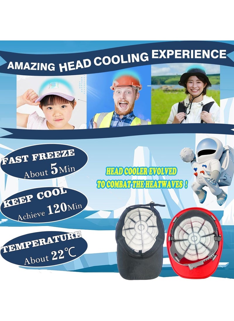 Ru syanl - Hat Ice Pack Head Ice Pack Head Cool Hard Hat Cooling Heat Stroke Prevention Naturally Freezes Below 28℃ TPU PCM Material Summer Cooling Goods for Helmets Reusable - Image 1