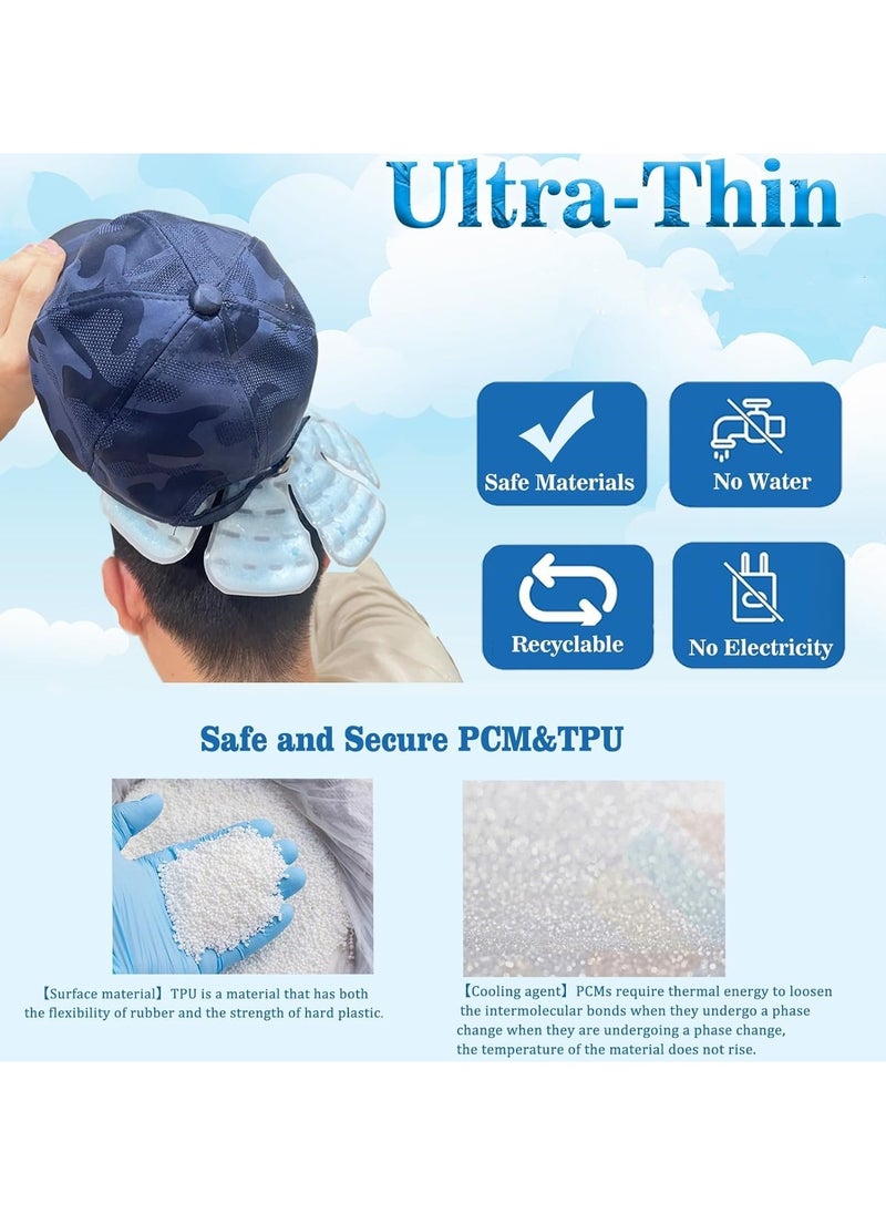 Ru syanl - Hat Ice Pack Head Ice Pack Head Cool Hard Hat Cooling Heat Stroke Prevention Naturally Freezes Below 28℃ TPU PCM Material Summer Cooling Goods for Helmets Reusable - Image 1
