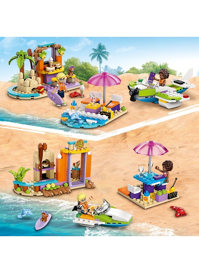 LEGO - Friends 2in1 Creative Beach and Travel Suitcase Set for Kids, with a Plane Toy, 2 Mini Dolls, Dog & Dolphin Figures, Birthday Gift for 5 Plus Year Old Girls, Comes in a Handy Sorting Box 42672 (188 pieces) - Image 1