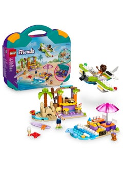 LEGO Friends 2in1 Creative Beach and Travel Suitcase Set for Kids, with a Plane Toy, 2 Mini Dolls, Dog & Dolphin Figures, Birthday Gift for 5 Plus Year Old Girls, Comes in a Handy Sorting Box 42672 (188 pieces)  - Image 1