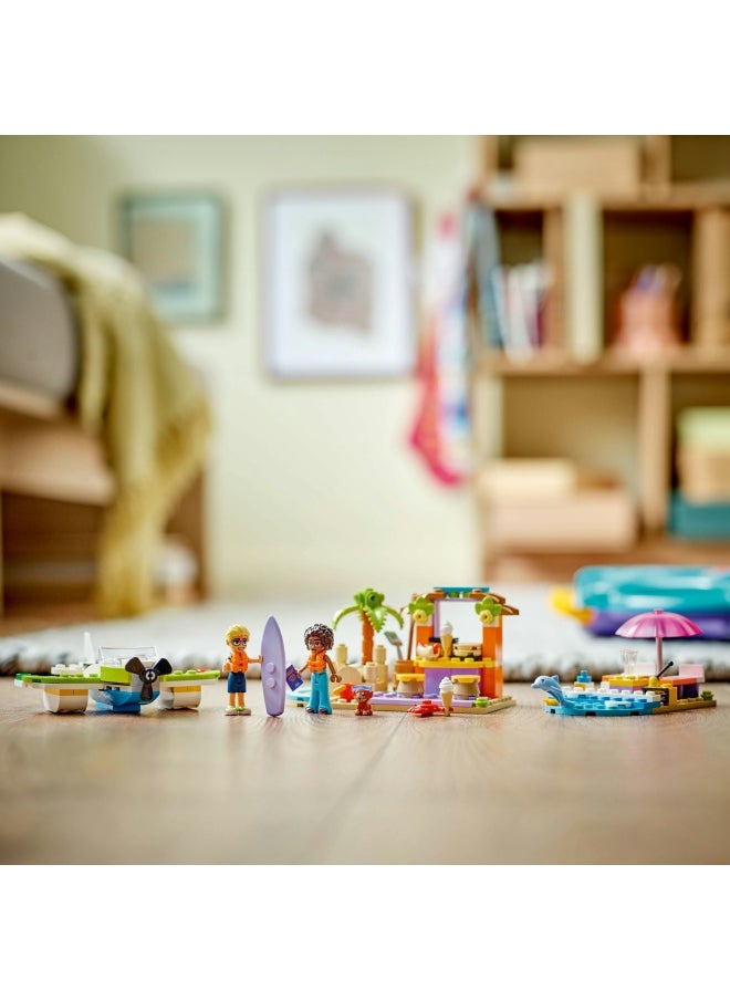 LEGO - Friends 2in1 Creative Beach and Travel Suitcase Set for Kids, with a Plane Toy, 2 Mini Dolls, Dog & Dolphin Figures, Birthday Gift for 5 Plus Year Old Girls, Comes in a Handy Sorting Box 42672 (188 pieces) - Image 1