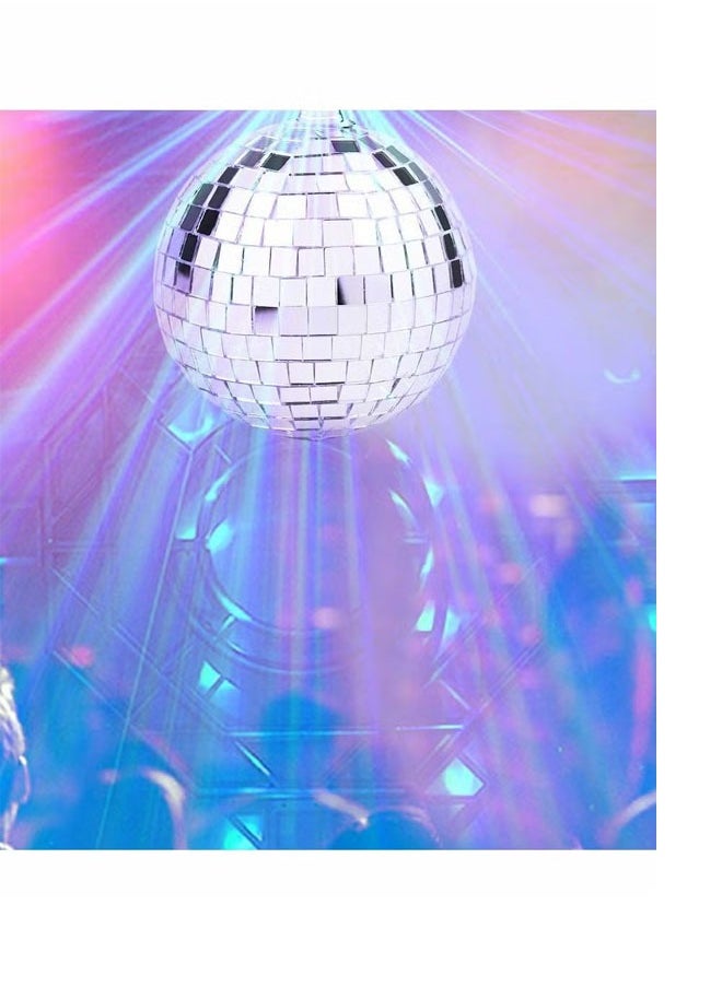 CGSYJ - Disco Mirror Balls Silver Hanging Ball for 50s 60s 70s DJ Light Effect Party Home Decoration Stage Props School Festivals Favors and Supplies 4 Inch, 4inch, Silver, 2 Pcs - Image 1