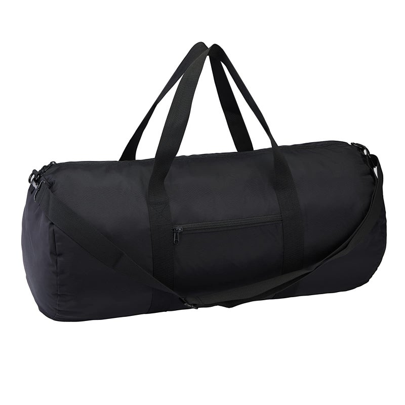 Vorspack Duffel Bag 28 Inches Foldable Lightweight Gym Bag with Inner Pocket for Travel Sports Black