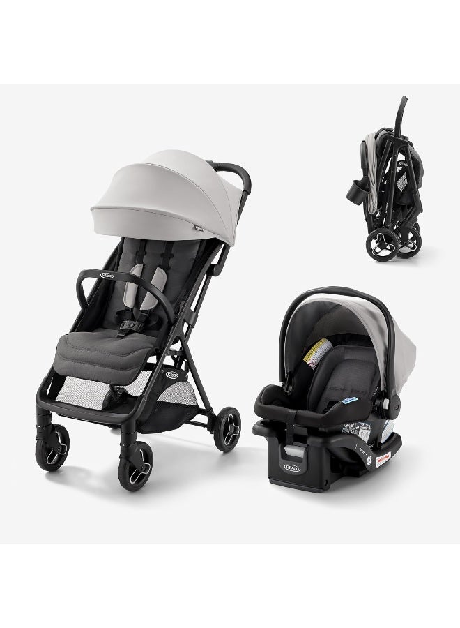 Graco Ready2Jet Travel System â€“ Compact Travel Stroller with Automatic Fold and SnugRide Infant Car Seat - Image 1