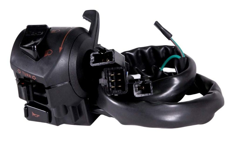 SW-0659F HANDLE BAR SWITCH- LEFT SIDE (SELF START) - WITH 3 COUPLER For-HERO-ACHV/ACH 150 2016, Mechanical, 3_Way, Black