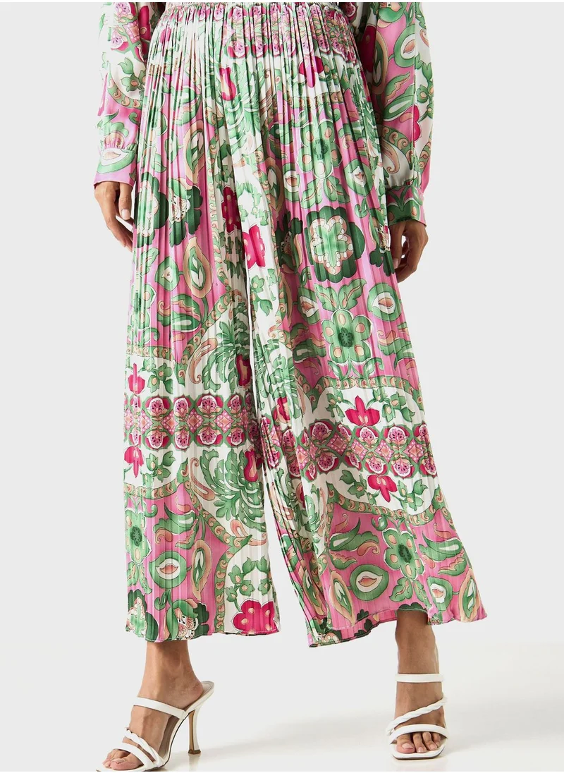 تواكستريمز Printed Wide Leg Pants