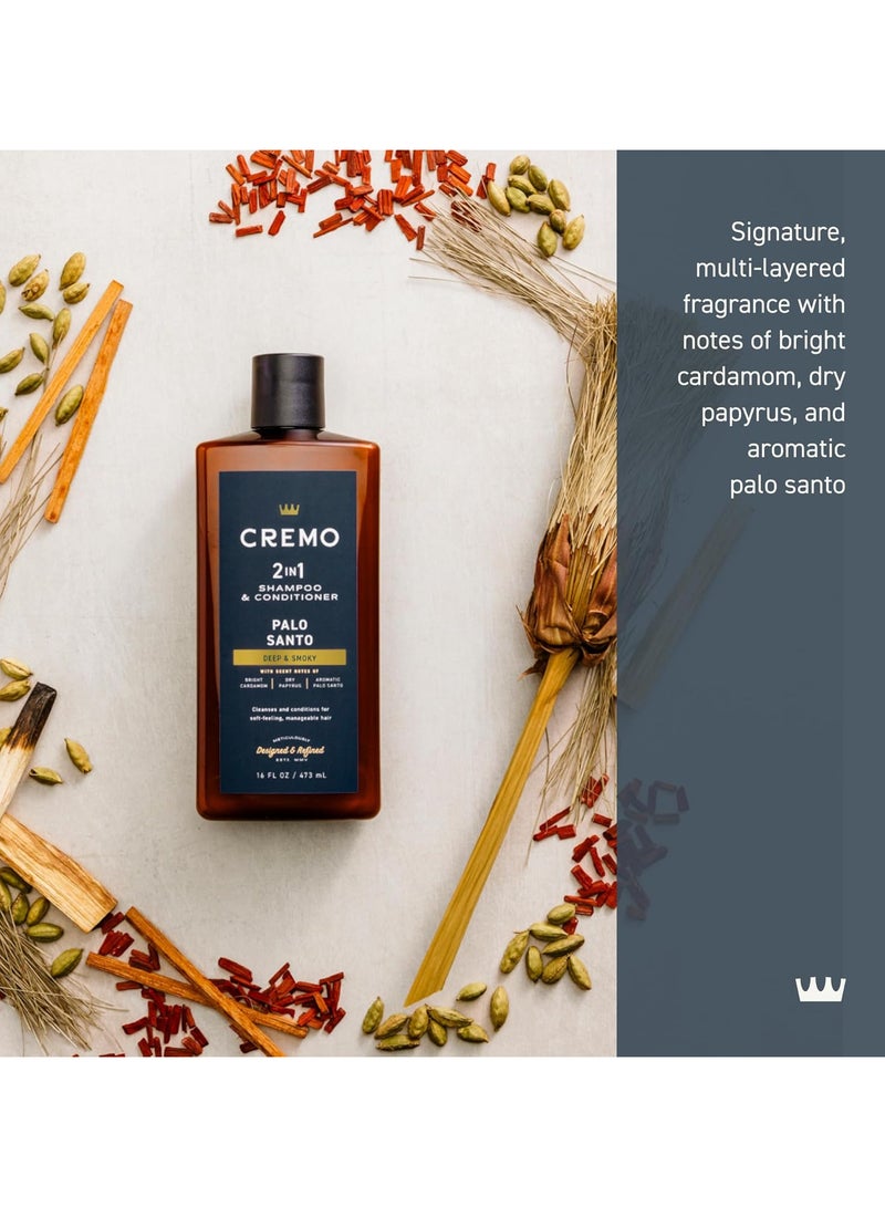 cremo Palo Santo Barber Grade 2-n-1 Shampoo & Conditioner 16 Oz - Image 2