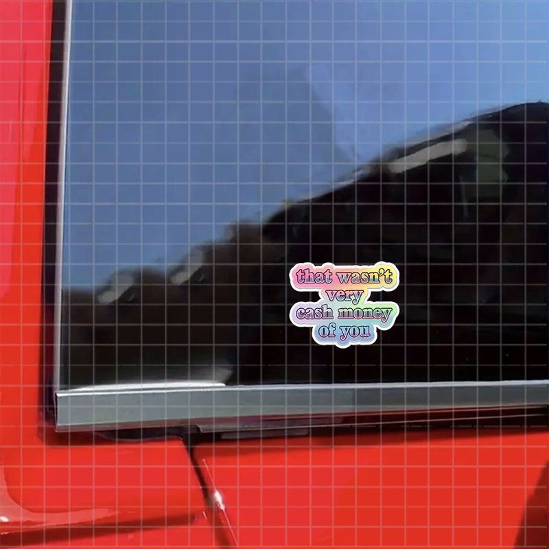 3 Inch Vinyl Rainbow Text Art Fun Meme Sticker for Laptops Notebooks Water Bottles - Image 5