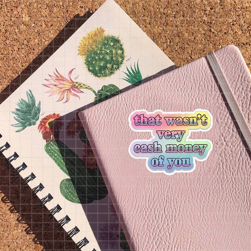 3 Inch Vinyl Rainbow Text Art Fun Meme Sticker for Laptops Notebooks Water Bottles - Image 4