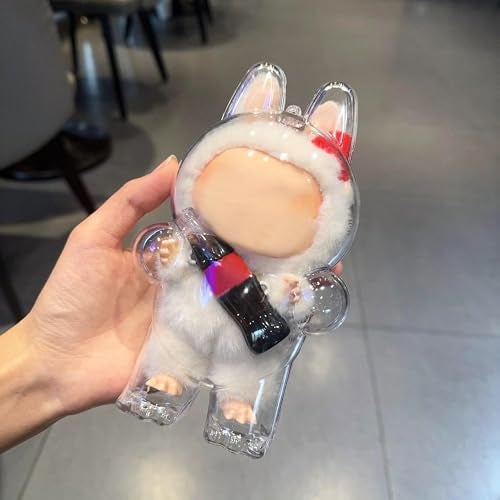 GerdfeiTawtab Clear Bag Keychain for17CM Doll, Clear Doll Display Protective Cover, Hanging Figure Transparent Acrylic Case Storage Box for Fans Collector (Cola Stand) - Image 4