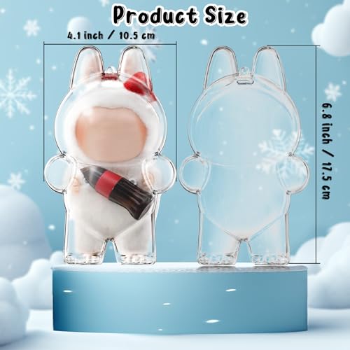 GerdfeiTawtab Clear Bag Keychain for17CM Doll, Clear Doll Display Protective Cover, Hanging Figure Transparent Acrylic Case Storage Box for Fans Collector (Cola Stand) - Image 2