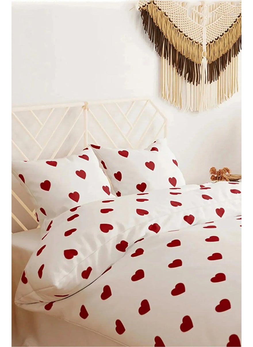 Lief Home Heart Single Duvet Cover Set from Ranforce Fabric | 160X220  - Image 1