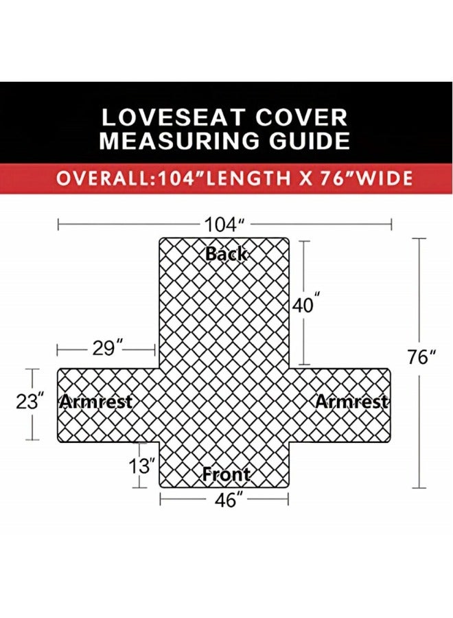 KYD Sofa Cover 2 Seater Medium Loveseat Chair Sofa Slipcover Wrinkle-free Reversible Sofa Cover Water Resistant Couch Cover Furniture Protector Cover with Elastic Straps Blue  - Image 5