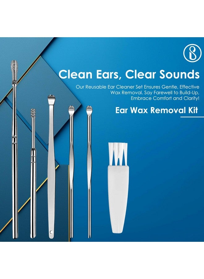 Beaute Secrets Ear Wax Cleaner - Resuable Ear Cleaner Tool Set With Storage Box - Ear Wax Remover Tool Kit With Ear Curette Cleaner And Spring Ear Buds Cleaner - 5 Pc - Image 2