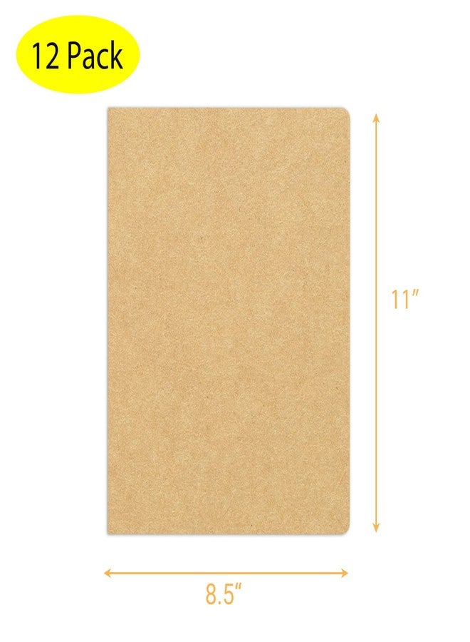 zmybcpack 12 Pack 8.5x11 inch Large Blank Notebook Journals Bulk, 60 Pages, Sketchbook Composition Notebook Journals Subject Notebooks Planner for College Students Office - Image 2