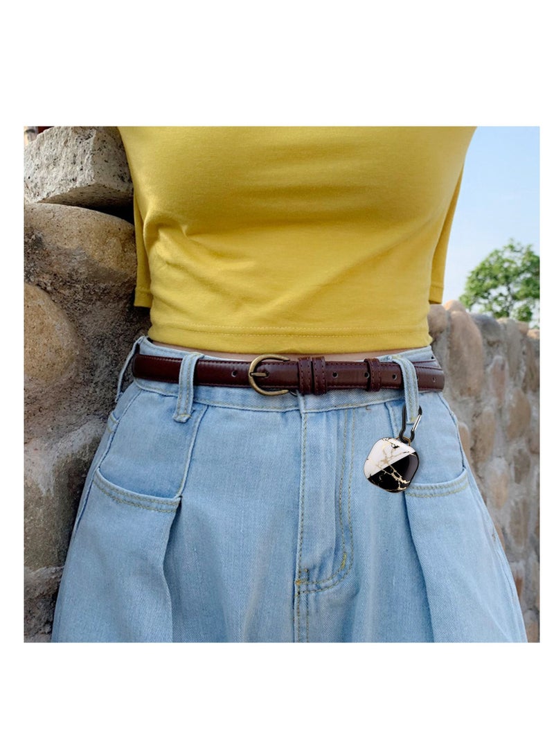 غطاء حماية واق لسماعات جالاكسي بادز برو مع خطاف لسلسلة المفاتيح ذهبي، أسود - Image 4