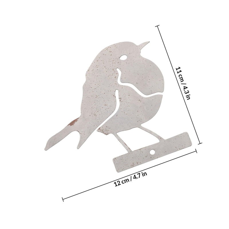 Rustic Patina Metal Bird Garden Sculpture Outdoor Lawn Decor Figurine - Image 3