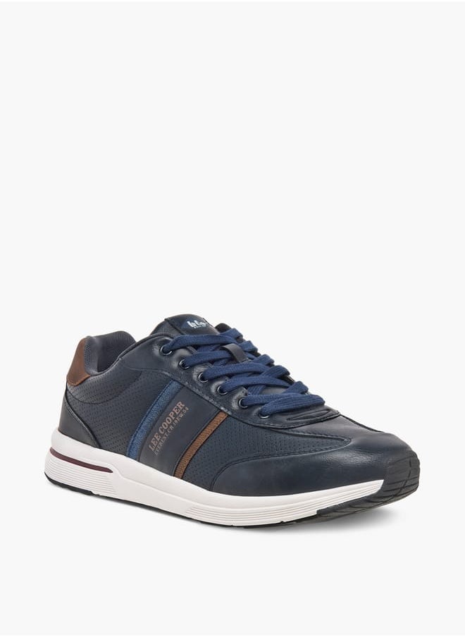 Lee Cooper Mens Logo Print Sneakers With Lace-Up Closure  - Image 1