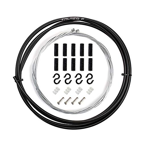 TRLREQ Universal Bicycle Shifter Cable Housing Set for Shimano Sram Derailleur/MTB Road Bike (Black) - Image 1