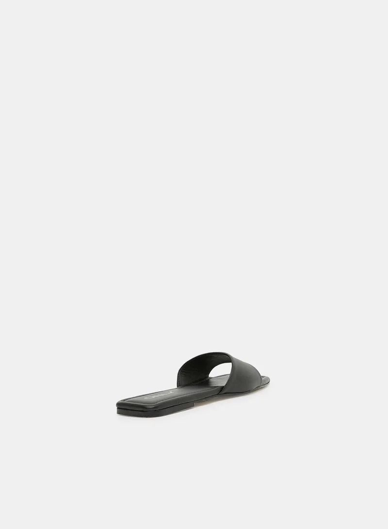ONLY Square Toe Flat Sandals