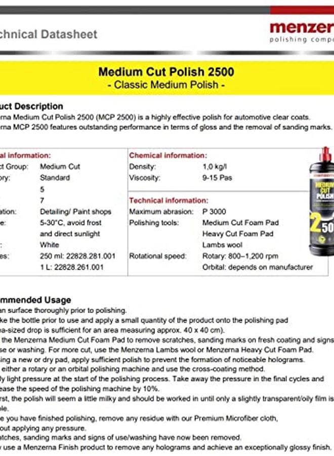 Menzerna Medium Cut Wool Polish 2500, 32 oz. - Image 3