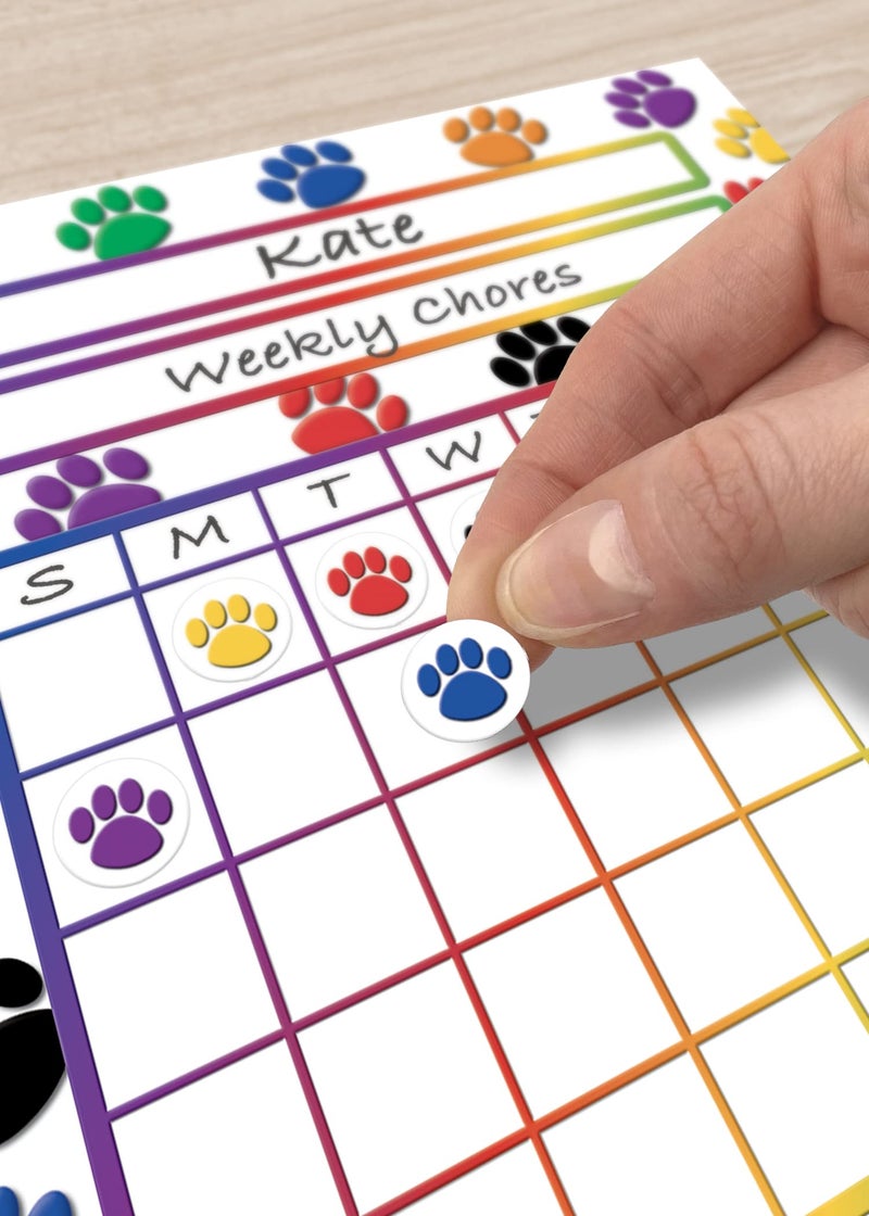 Teacher Created Resources Colorful Paw Prints Mini Stickers Value Pack (4742) 3/8 in - Image 3