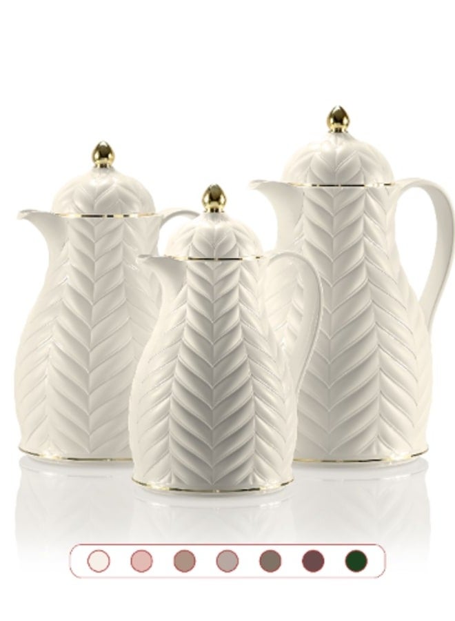 Rose Thermos tea set consisting of three pieces (liter and a half + liter + half liter) - Image 1