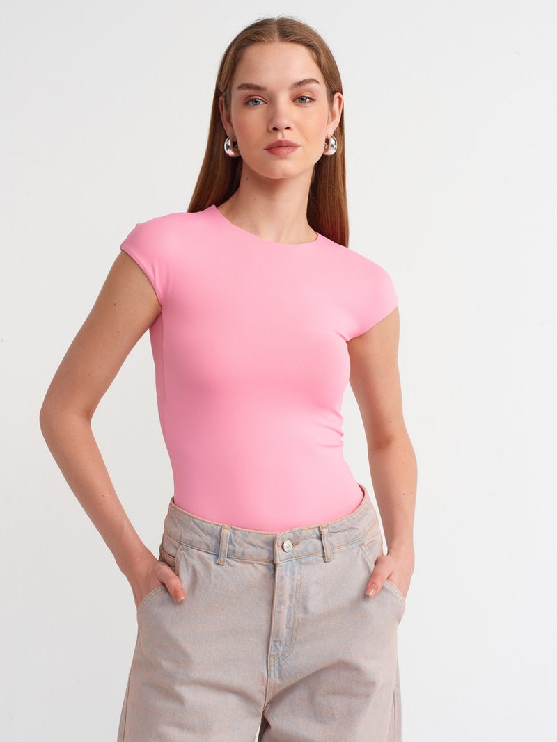 Dilvin 30856 Polyamide T-Shirt-Pink  - Image 1