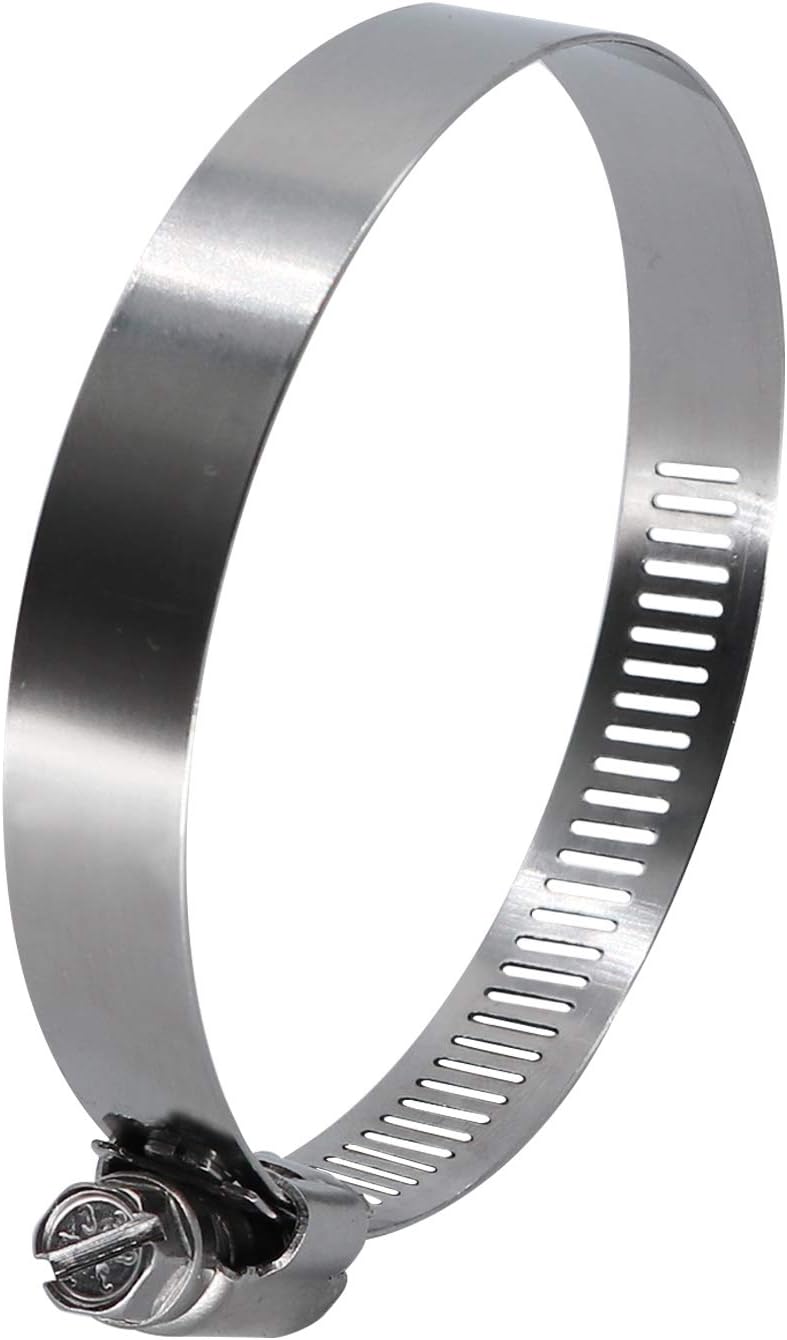 ROADFORMER 4" Worm Gear Hose Clamp - SAE 64 Size, Full Stainless Steel with 1/2" Band Width, Working Range 90mm - 114mm Hose Clamps,10 Pack - Image 3