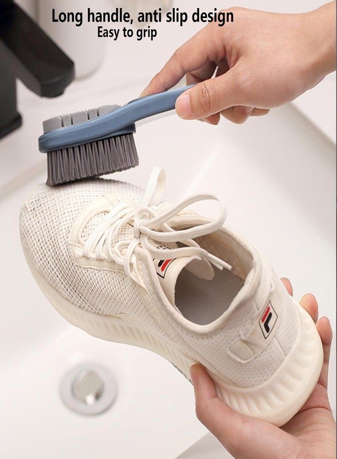 Selaurel 2 Pack Laundry Stain Brush Double-Sided Soft Bristle Cleaning Brush Long Handle Laundry Brush for Stain Removal Clothes Scrub Brush Silicone Soft Brush Household Cleaning Tool - Image 3