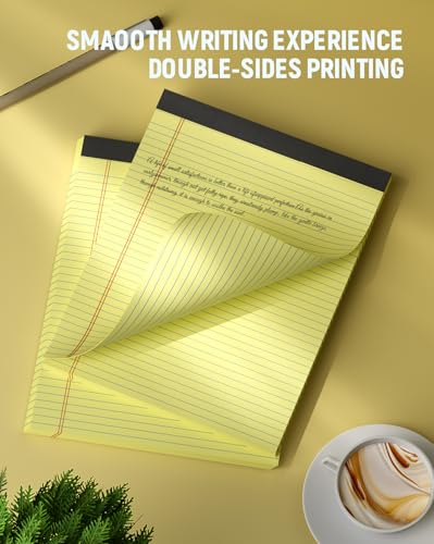 AIFLYAN Legal Pads 8.5 x 11 College Ruled, 12 Pack Yellow Legal Note Pads 8.5 x 11 Perforated Paper Tablets 8-1/2 x 11 Narrow Ruled Writing Note Pads 30 Sheets Pads of Paper Notepads Yellow Notebook Notepad - Image 4