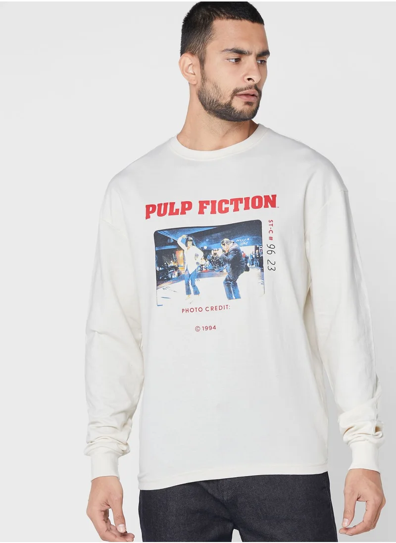 Pulp Fiction Pulp Fiction Drop Shoulder Sweatshirt