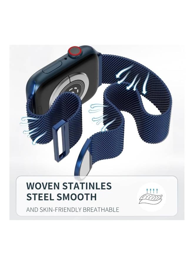 XOUXOU Metallic Strap – Magnetic Mesh Band for Apple Watch 44mm, 45mm, 49mm (Series 4–9, SE, Ultra & Ultra 2) - Image 3