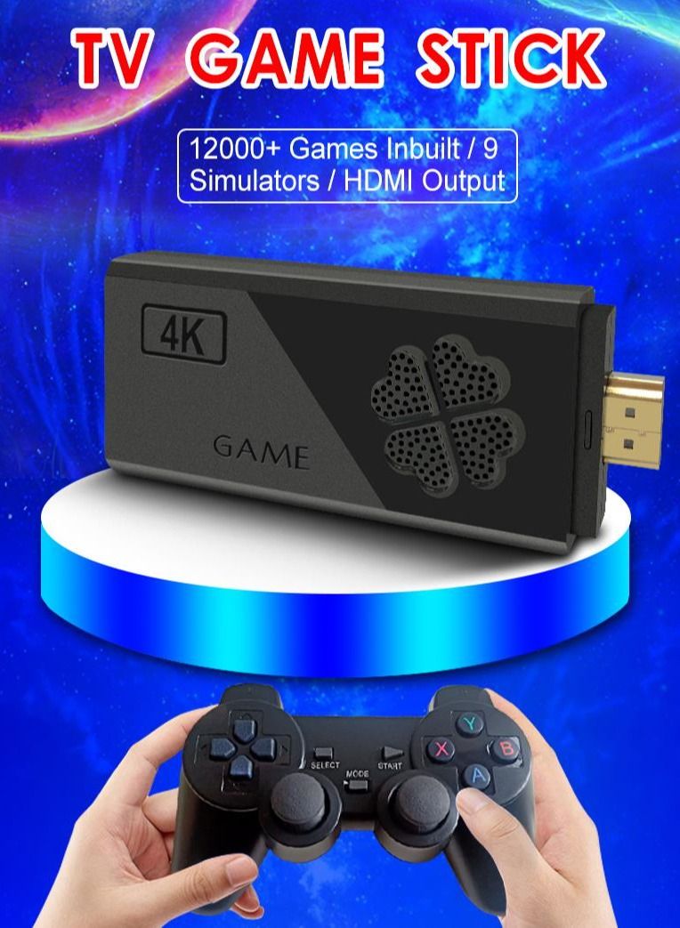 M8 Video Game Console,Dual 2.4G Wireless Controllers,Plug-And-Play Video Game Stick 4K 12000 Games, Mini Game Box - Image 3