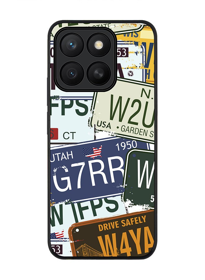 Stylizedd For Honor X8c Case,Slim fit Camera Protection, Shockproof Thin Phone cover  - Number Plates