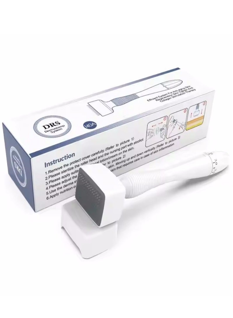 Adjustable Derma Roller Micro Needling Pen, Therapy Skin Pin Hair Loss Treatment with 140 Pins 0-3mm Derma Stamp for Hair Beard Growth - Image 1