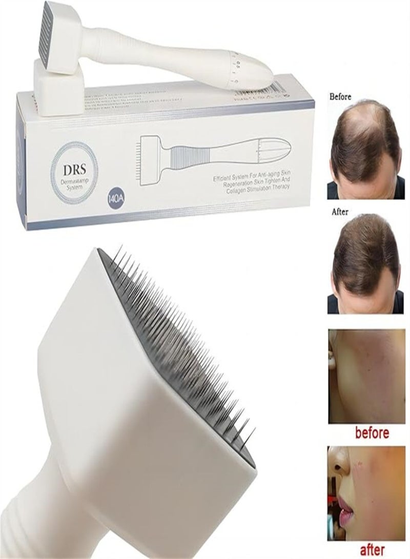 Adjustable Derma Roller Micro Needling Pen, Therapy Skin Pin Hair Loss Treatment with 140 Pins 0-3mm Derma Stamp for Hair Beard Growth - Image 3