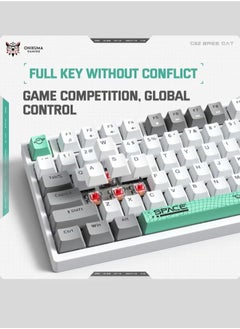 onikuma G38 Mechanical Gaming Keyboard with Brown Switches, 80% Compact Keyboard, 98 Keys, 6 Colors Backlit Keyboard for PC,MacBook,Laptop, Desktop, Wired Computer Keyboard for Windows  - Image 3