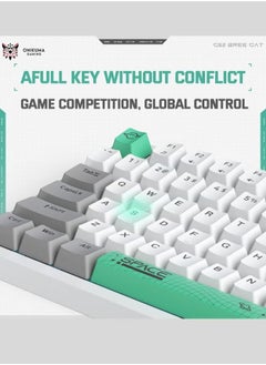 onikuma G38 Mechanical Gaming Keyboard with Brown Switches, 80% Compact Keyboard, 98 Keys, 6 Colors Backlit Keyboard for PC,MacBook,Laptop, Desktop, Wired Computer Keyboard for Windows  - Image 4