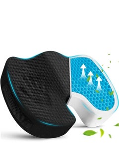 General Cooling GEL Orthopedic Coccyx Cushion For Comfortable Driving With Ergonomic Memory Foam Ideal For Office, Gaming Chair Seat ,Suitable for practicing yoga.  - Image 2