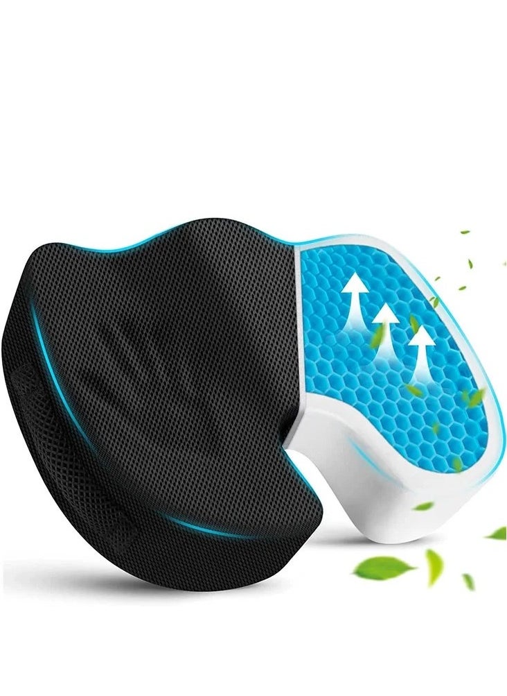 General Cooling GEL Orthopedic Coccyx Cushion For Comfortable Driving With Ergonomic Memory Foam Ideal For Office, Gaming Chair Seat ,Suitable for practicing yoga.  - Image 2