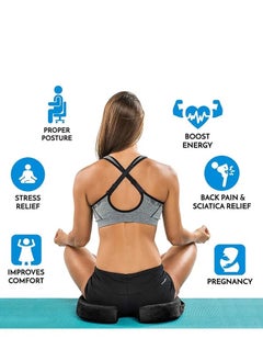 General Cooling GEL Orthopedic Coccyx Cushion For Comfortable Driving With Ergonomic Memory Foam Ideal For Office, Gaming Chair Seat ,Suitable for practicing yoga.  - Image 3