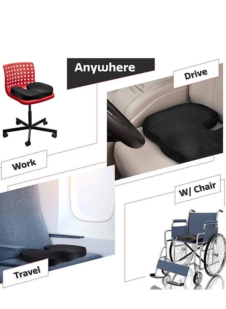 General Cooling GEL Orthopedic Coccyx Cushion For Comfortable Driving With Ergonomic Memory Foam Ideal For Office, Gaming Chair Seat ,Suitable for practicing yoga.  - Image 5