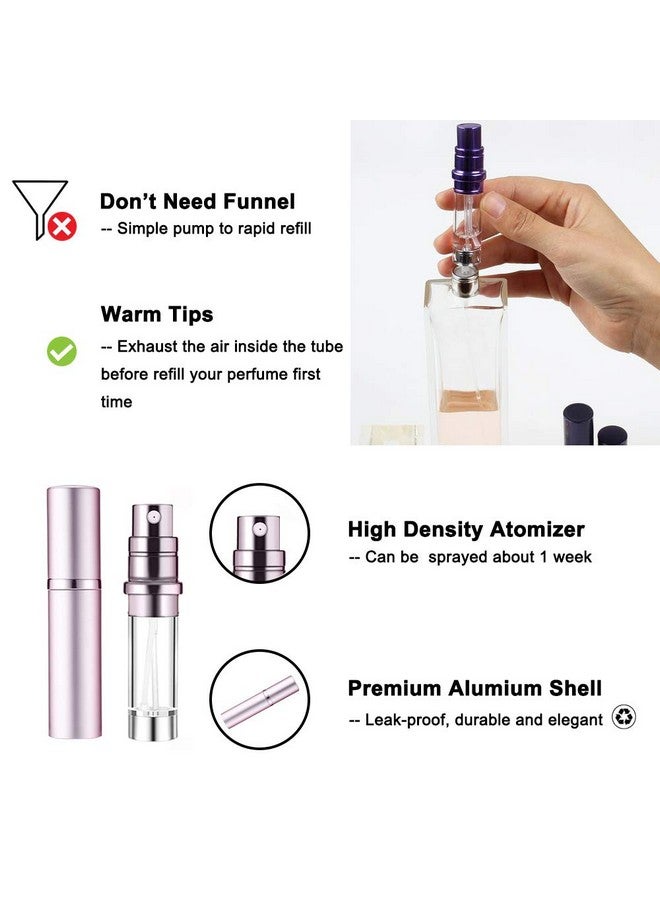 YEEJOK Travel Essentials For Women Men, Travel Perfume Bottles Refillable, Perfume Atomizer Spray Container, Mini Portable Easy Pump Refilled 5Ml Bottle For Flying,Purse,Travel,Vaction Essentials  - Image 2