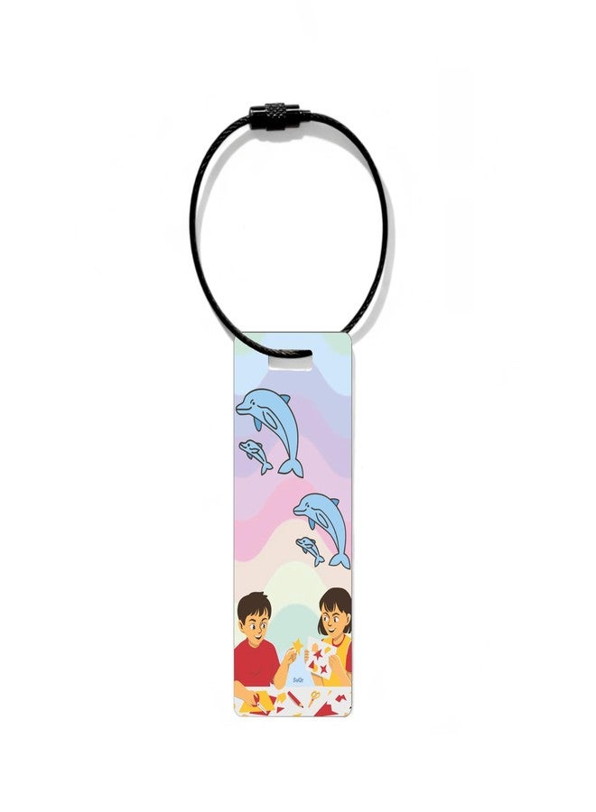 SeQR Smart QR Code Kids Bag Tag/Lost & Found Custom Name for School, Daycare, Kindergarten & Backpack,Waterproof Metal Tag with Wire Cable/Scan & Contact Travel Accessory for Children - Image 2