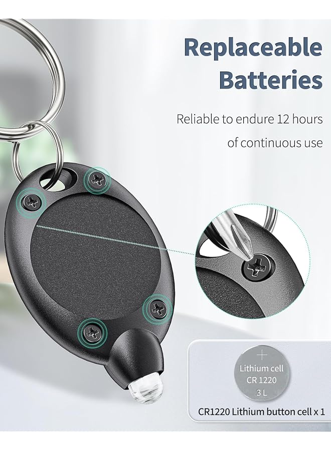 Excefore Mini LED Keychain 10 Pcs Mini LED Keychain Flashlight 12 Lumen Portable Ultra Bright Battery Powered for EDC Outdoor Camping Hiking and Emergency Lighting - Image 4